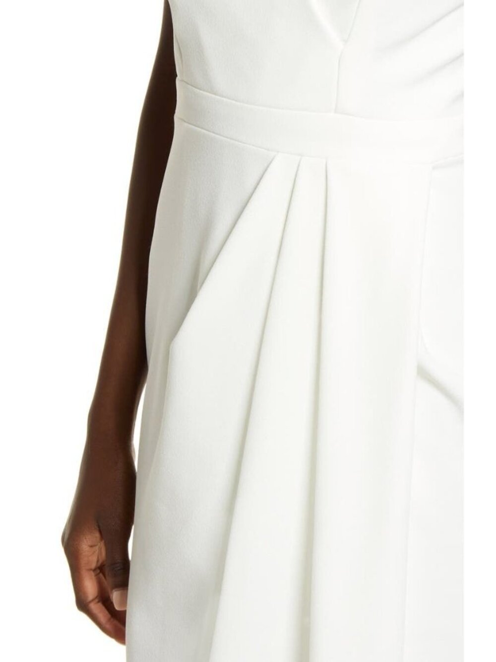 🆕XSCAPE Tulip Hem Sleeveless Gown Dress Ivory 2 - Picture 4 of 11